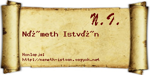Németh István névjegykártya